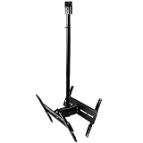 XSQZJ-MX Universal 32-55 Zoll doppelseitig/Dual-Bildschirmbügel Ständer LCD TV Hanger Deckenwand rotierendes Teleskop Hanging Shelf (Size : 32-55)