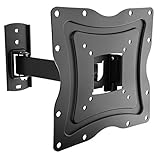 RICOO Universal TV Wandhalterung S1222 für 19-47 Zoll (ca. 48-119cm) Schwenkbar Neigbar Fernseh Halterung Aufhängung auch für Curved LCD Fernseher Wand Halter | VESA 75x75 200x200 | Schwarz