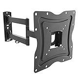 RICOO Universal TV Wandhalterung S2222 für 19-47 Zoll (ca. 48-119cm) Schwenkbar Neigbar Fernseh Halterung Aufhängung auch für Curved LCD Fernseher Wand Halter | VESA 75x75 200x200 | Schwarz