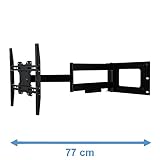 DQ Hercules Fixed 400 Schwarz TV Wandhalterung - Empfohlene TV-Größe: 24' - 63' - VESA 75x75 100x100 200x100 200x200 300x300 400x200 400x300 400x400 mm - Drehbar / Schwenkbar