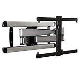 Sanus TV-Wandhalterung für Fernseher bis 228 cm (90 Zoll), Edelstahl-Finish mit FluidMotion-Design für Glatte Verlängerung, neigbar, schwenkbar, flaches Profil, einfache Installation in 3 Stufen