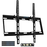 deleyCON Universal TV Wandhalterung - 32' - 55' Zoll (81-140cm) - bis 35Kg & VESA 400x400mm - Neigbar - Wandabstand 25mm - TV LCD LED OLED
