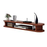 TV Rack Tv-Ständer Wandhalterung Schwimmregal Tv-Konsole Wandregal-Set Top-Box Multimedia-Zubehör, 4 Farben, 47In, braun, EIN