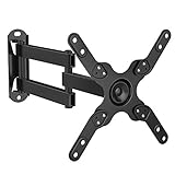 TV Wandhalterung, PERLESMITH Schwenkbare Neigbare Drehbare Halterung für 13-39 Zoll Flach&Curved Fernseher oder Monitor bis zu 15Kg, max.VESA 200x200mm