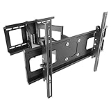 RICOO TV Wandhalterung R06 Universal für 40-75 Zoll (ca. 102-191cm) Schwenkbar Neigbar | Wand Halter Aufhängung Fernseh Halterung auch für Curved LCD & LED Fernseher | VESA 300x100 600x400 | Schwarz