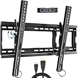 Juststone TV-Wandhalterung zur Neigung für 32-75'-LED-, LCD- und Plasma-Flachbildfernseher, gebogenes Fernsehgerät, Flache Halterung bis zu VESA 600 x 400 mm und 165 lbs