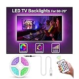 BASON Led Strip，LED Streifen, USB LED TV Hintergrundbeleuchtung Fernseher, 13.09ft/399cm Led Leiste mit Fernbedienung, RGB Led Beleuchtung für 60-70 Zoll TV/Wandhalterung Cinema Dekoration Led Stripes