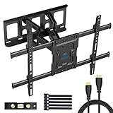 TV Wandhalterung, Schwenkbare Neigbare TV Halterung für 37-70 Zoll Flach & Curved Fernseher oder Monitor bis zu 60kg, max.VESA 600x400mm